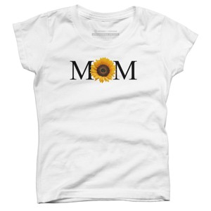 Girl's Design By Humans Mother's Day Sunflower Mom By FridayFusion T-Shirt - 1 of 2