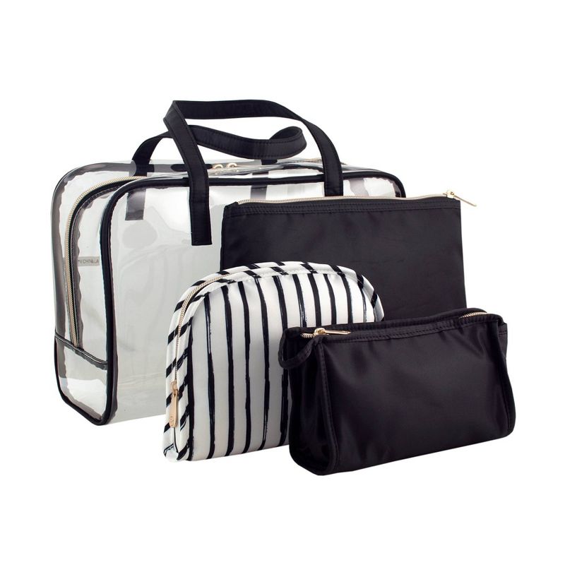 Sonia Kashuk&#8482; Makeup Organizer Bag Set - Black/Stripe, 1 of 5