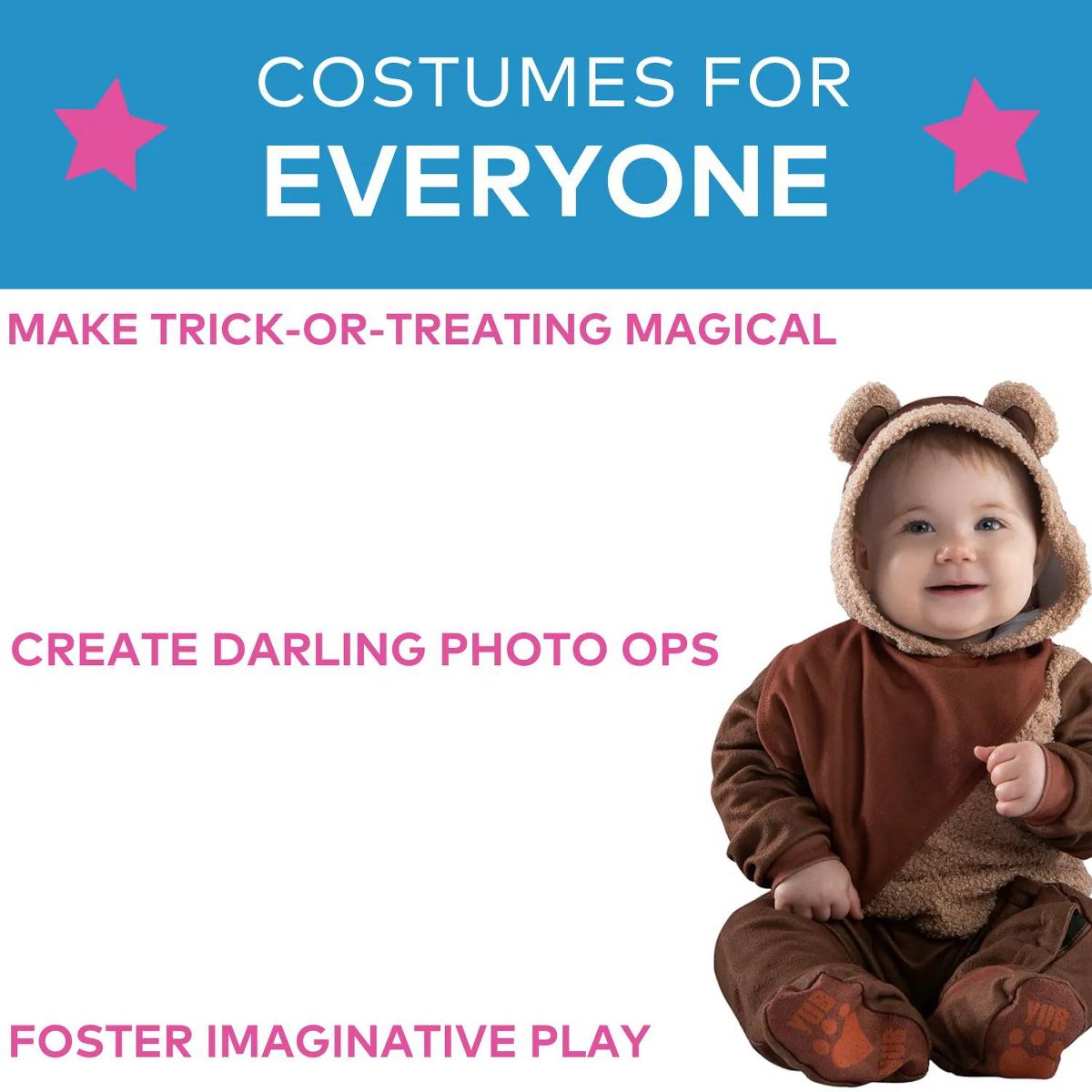 Baby Star Wars™ Ewok™ Hooded Polyester Jumper Costume - thumbnail 4