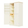NicBex Storage Buffet Cabinet 71.3" Freestanding Kitchen Pantry Sideboard Cabinet with 8 Doors, Drawers, and 2 Adjustable Shelves - 4 of 4