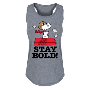 Women's - Peanuts - Snoopy and Friends Graphic Racerback Tank - 1 of 4