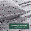 Sapphtopaz 3 PCS/4 PCS Comforter Set Ski Jump with 1 Flat Sheet,1 Fitted Sheet,1/2 Pillowcase,Bed Set Coverlet for All Seasons,Machine Washable,Gray - 3 of 4
