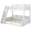Merax Twin over Full Bunk Bed with Built-In Storage, LED Lights, Charging Station - 4 of 4