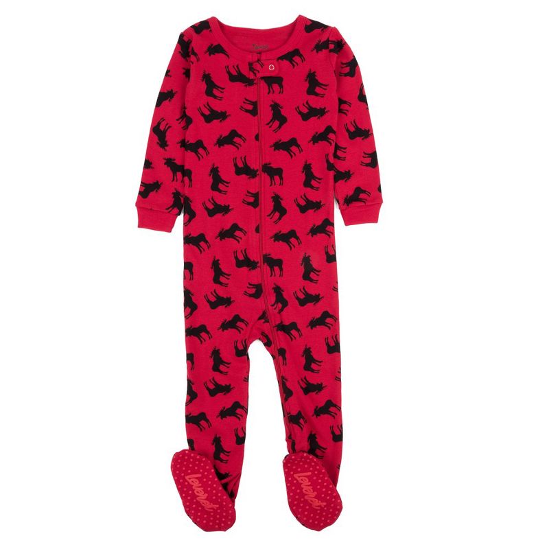 Leveret Footed Cotton Christmas Pajamas, 1 of 5