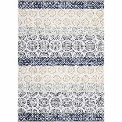 Acekool Washed Velvet Area Rug - Soft High-Density Brocade Carpet for Living Room & Bedroom, Easy Care Foldable Design