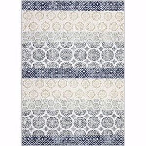 Acekool Washed Velvet Area Rug - Soft High-Density Brocade Carpet for Living Room & Bedroom, Easy Care Foldable Design - 1 of 4