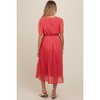Pinkblush Red Floral Pleated Maternity Midi Dress - 4 of 4