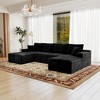 131.9" x 70.8" Plush Corduroy Modular Sectional Sofa with No Assembly Required, 4-Piece Free Combination, and Plush Fabric - 4 of 4