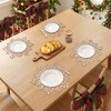 REGALWOVEN Set of 6 Snowflake Shape Placemats, Kitchen Table Mat, Seasonal Holiday Christmas Place Mats for Party Dining Table - 3 of 4