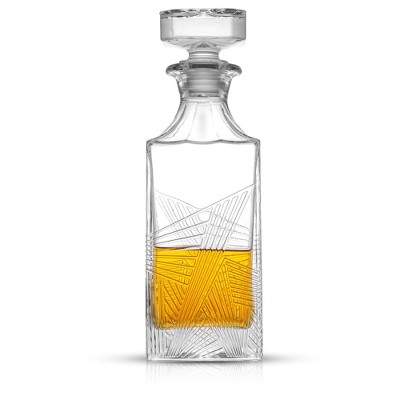 JoyJolt Gatsby Art Deco Modern Whiskey Decanter – 27 oz Liquor Decanter with Stopper