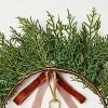12" Mini Cypress with Brass Bell and Red Ribbon Wreath - Hearth & Hand™ with Magnolia - 3 of 3