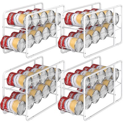 4 Pack Stackable Can Dispenser Rack, Can Storage Organizer Holder for Canned food Kitchen Cabinet Pantry