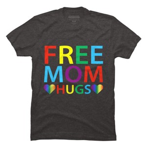 Adult Design By Humans Free Mom Hugs Hears Pride By Avocato T-Shirt - 1 of 2