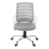 Monarch Specialties Office Chair Adjustable Height Swivel Ergonomic Armrests Computer Desk Work Metal Mesh Black Contemporary Modern - 2 of 4