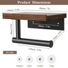 Ridstar Wooden Toilet Paper Holder with Shelf, Wall Mount Tissue Roll Holder in Matte Black Stainless Steel & Walnut for Bathroom, Home, Apartment - 3 of 4
