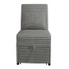 76'' Convertible Wide-Welt Corduroy Sofa Sleeper Sofa Chair W/ Pull-Out Bed Smoke - 3 of 4