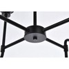 Elegant Lighting Hanson 8 lights pendant in black with frosted shade - 4 of 4