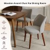 Upholstered Dining Chairs Set of 2, Modern Wing Back Kitchen Chairs, Linen Dining Room Chairs with Wood Legs for Kitchen Restaurant - 3 of 4