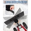 Snow Shovel with Wheels, Heavy-Duty Steel Blade, 5-Position Angling Blade, Rubber Wheels & Double Handle, Back-Saving Snow Plow - 2 of 4