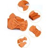 Allegra K Women Bowtie Ornament Press Stud Button Elastic Waist Cinch Belt Orange One Size 1 Pc - 2 of 4