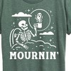 Women's - Instant Message - Mournin Skeleton And Coffee Short Sleeve Graphic T-Shirt - 2 of 4