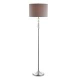 59.5" Crystal/Metal Layla Floor Lamp with Shade (Includes LED Light Bulb) Chrome - Jonathan Y