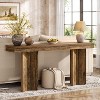 Tribesigns 63" Farmhouse Console Table, Wooden Rectangular Sofa Table Behind The Couch - 2 of 4