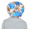 Anna-Kaci Satin Lined Print Bonnet Large Ruffled Edge Adjustable Sleep Cap for Natural Hair Protection - 4 of 4