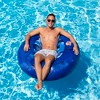 Swimline 54" Inflatable 1-Person Camouflage Sumo-Sized Swimming Pool Sport Tube with Cup Holder - Blue - 4 of 4