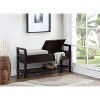 Airsurfer Storage Shoe Bench with Hidden Compartment and Cushioned Seat for Entryway and Living Room - 2 of 4
