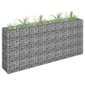vidaXL Gabion Raised Bed Silver Galvanized steel Large Durable - 1 of 4