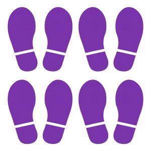 Unique Bargains Home Classroom Floor Stairs Decal PVC Footprint Sticker 4 Pairs - 1 of 4