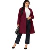 Agnes Orinda Women's Plus Size Winter Notched Lapel Double Breasted Pockets Long Overcoats - 3 of 4