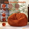 Itopfox Stuffed Animal Storage Bean Bag Cover Corduroy Kids & Toddler Bean Bag Chair for Teens & Adults Toy Storage Organizer Comfy Sofa for Playroom - 3 of 4