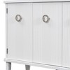 Sideboard Buffet Cabinet With Storage, Modern Storage Cabinet With 3 Doors, Adjustable Wood Coffee Bar Cabinet For Kitchen 47.2x15.7x31.8in - 4 of 4