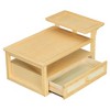 Sapphtopaz Modern Coffee Table Rectangle Table with Splicing Design Multifunctional Dining Table Combination Coffee Bar for Living Room - 3 of 4