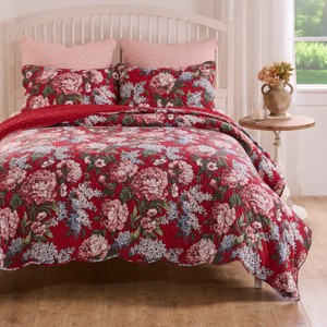 Greenland Home Fashions Millie 3-Piece Full/Queen Quilt Set, 90x90 Inch - 1 of 4
