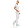 MediChic Women's V-Neck Scrub Set Straight Leg Six Pocket Cargo Scrub Pants with 4-Way Stretch Scrubs Sets - 3 of 4