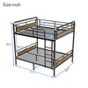 Lycvki Black Metal Industrial Detachable Bunk Bed with Safety Guard Rails for Teens - 4 of 4