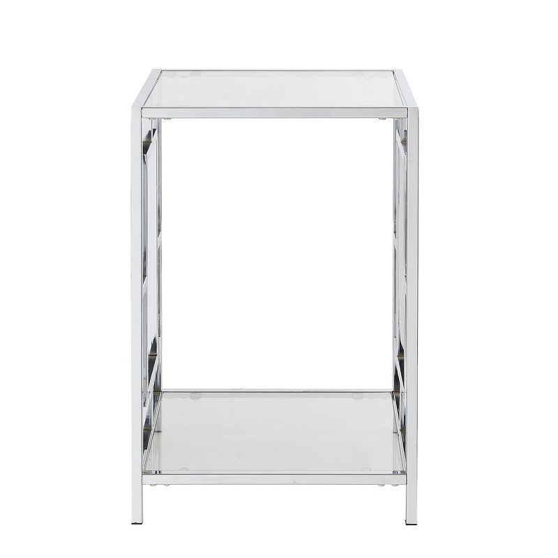 Town Square Chrome End Table with Shelf - Breighton Home, 1 of 10