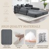 MOONMISS Convertible Corduroy Folding Sofa Bed, with Fixed Frame and Pillow Back Handrail, Folding Memory Foam Bed For Dormitory,Apt - 2 of 4