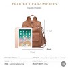 Backpack Purse for Women, Waterproof PU Leather Fashion Shoulder Bag, Casual Ladies Travel Handbag, Brown - 4 of 4
