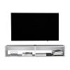 Vynxaria Modern 59" Floating TV Stand in White with Two Open Shelves and Cable Management for TVs up to 65" - 2 of 4