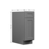 Kitchen Base Cabinet, Unassembled Cabinet with Adjustable Shelf without Top - 3 of 4