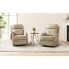 Set of 2 Basilio 28.74" Wide Tufted Wooden Upholstery Genuine Leather Swivel Rocker Recliner with Nailhead Trims | ARTFUL LIVING DESIGN - 2 of 4