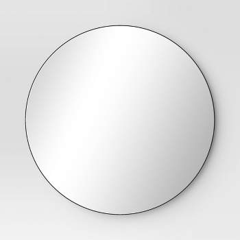 28" Round Infinity Circle Mirror Black - Threshold™
