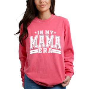 Simply Sage Market In My Mama Era Varsity Garment Dyed Long Sleeve - 1 of 4