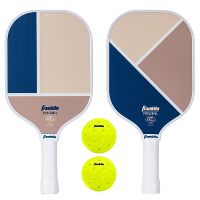 Franklin Sports 2-Player Pickleball Set w/ USAP-Approved Paddles & Balls (Blue/Tan)