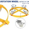 Acekool 55 Gallon Heavy Duty Drum Dolly, 1000 lbs Capacity Barrel Cart with 4 Swivel Casters, Steel Frame, Non-Tipping, Yellow - 2 of 4