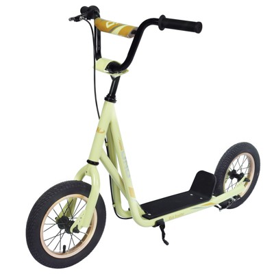 Aukfa Teenagers' Scooter With Adjustable Handlebar and Rear Wheel Brake, Suitable for Boys and Girls Over 6 Years Old